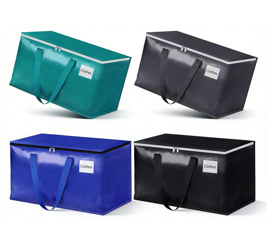 TitanTastic Heavy Duty Zippered Moving Boxes - Reusable Storage Totes for Moving & Home Organization