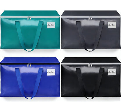 TitanTastic Heavy Duty Zippered Moving Boxes - Reusable Storage Totes for Moving & Home Organization