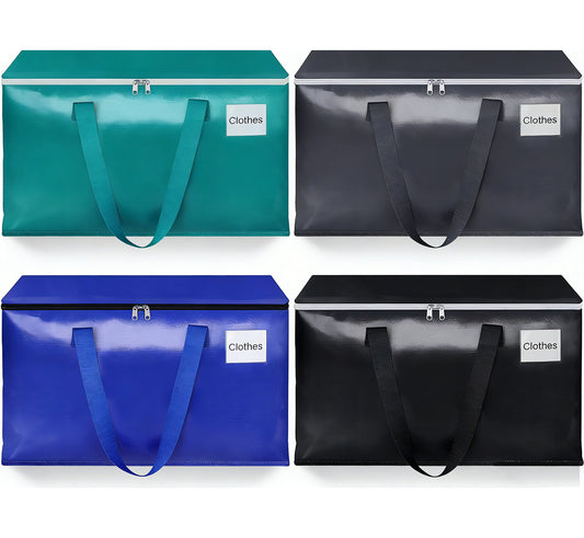 TitanTastic Heavy Duty Zippered Moving Boxes - Reusable Storage Totes for Moving & Home Organization